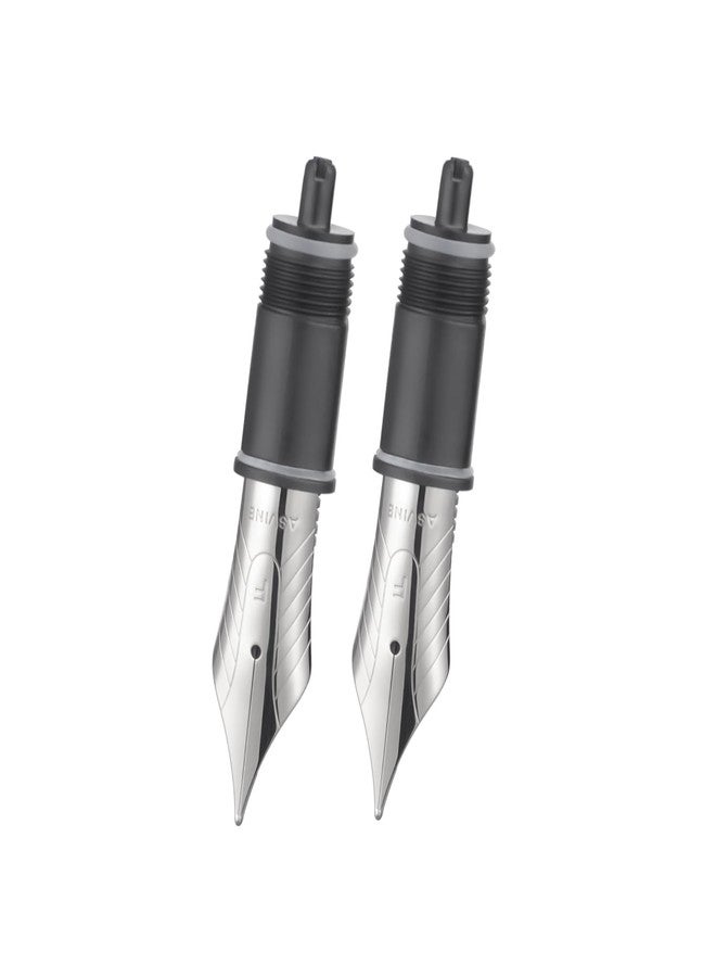 Asvine Set of 2 Number 8 Fountain Pen Replacement Fine Nibs - Compatible with C2000, V800 and C80- Silver - Image 3